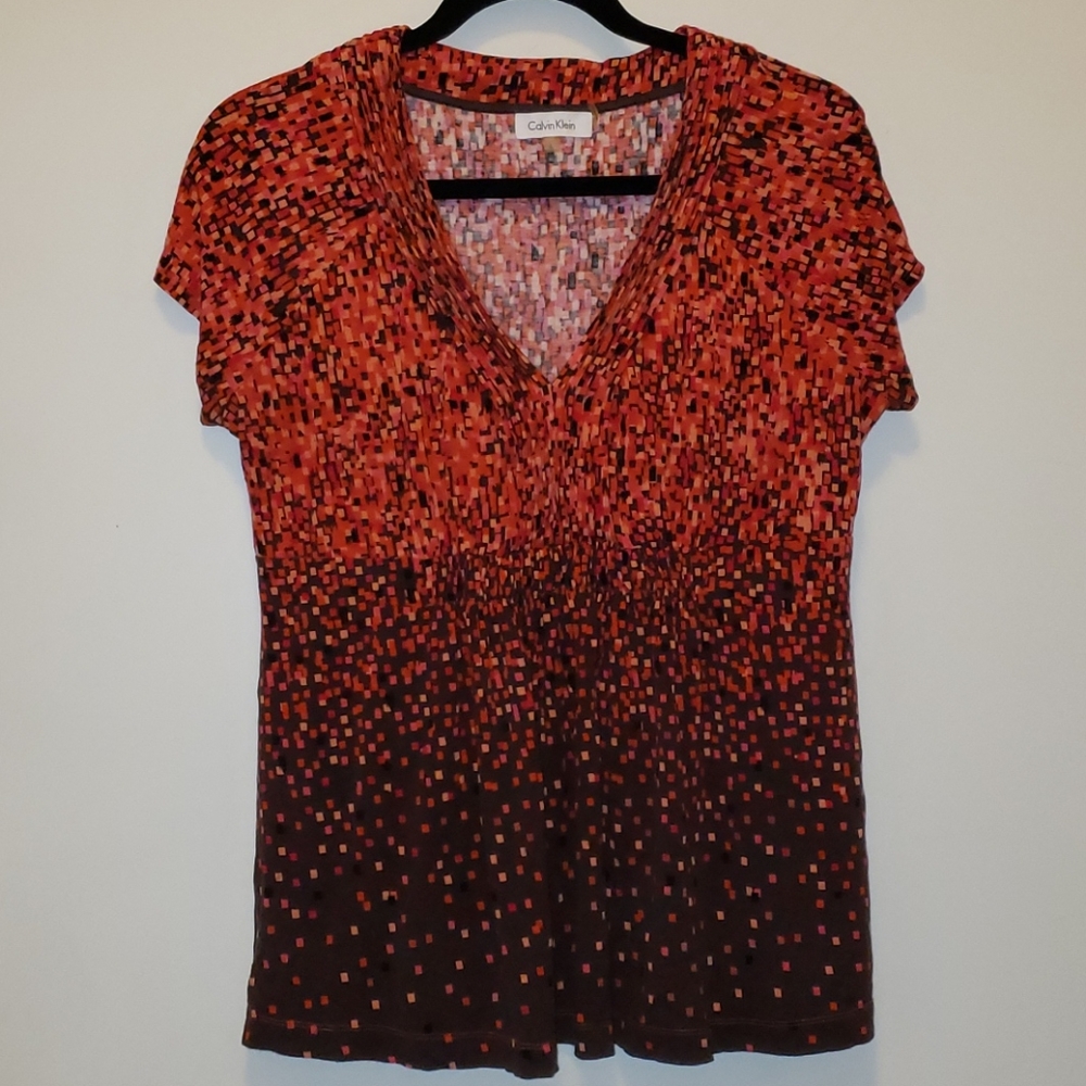 Multicolor Short Sleeve Calvin Klein top